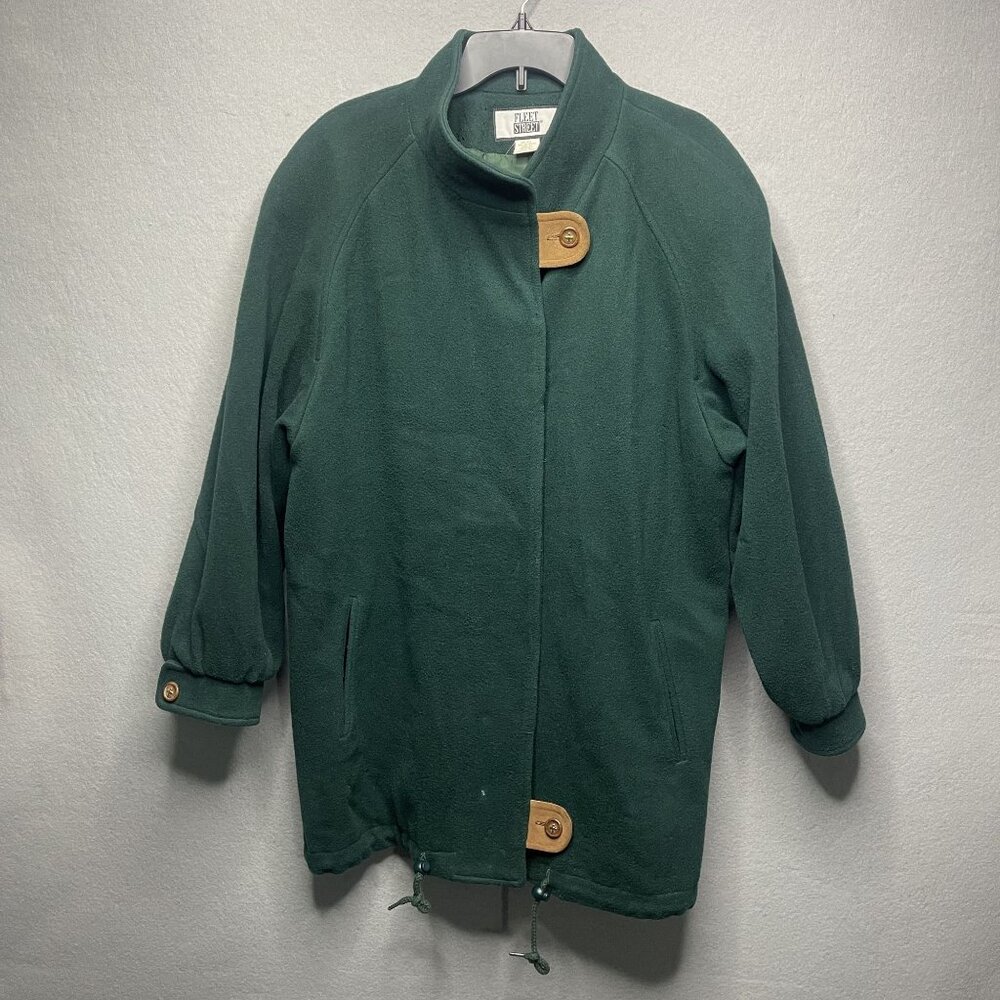 Vintage Fleet Street Womens Wool Blend Coat Size16 Green
